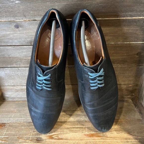 Mens Weber Schuh Black Leather Plain Toe Derby Dress‎ Shoes Size UK 11 US 12 H main image 6